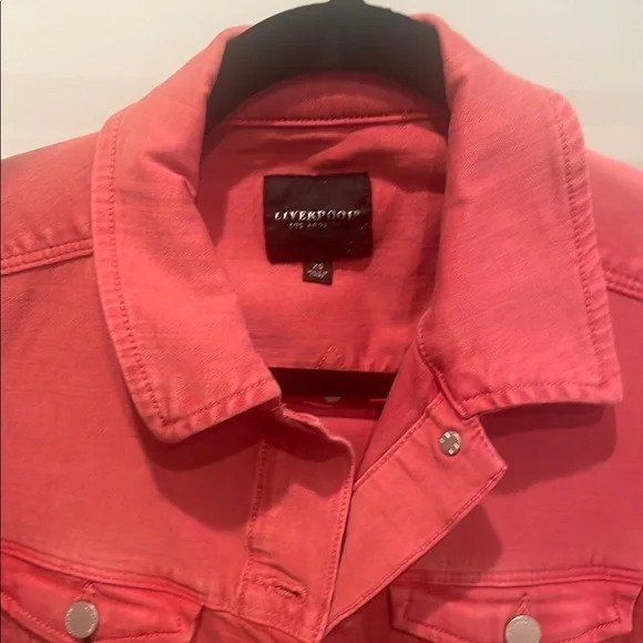 Liverpool Rosebud Coral Jean Jacket Classic Denim Style NWT - Picture 3 of 16